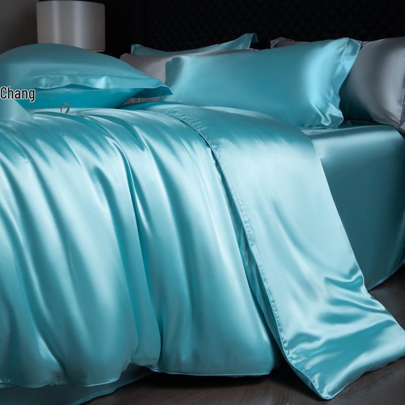 Copripiumino Estivo di Lusso in Seta Monocolore - Biancheria da Letto Singola o Matrimoniale