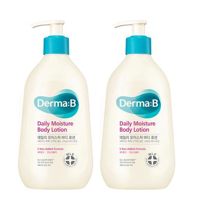 Dermabee Daily Moisture Body Lotion Woody Powder Fragrance, 400ml, 2 Units