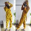 Foreign Trade Coral Fleece Animal Jumpsuit Couple Cartoon