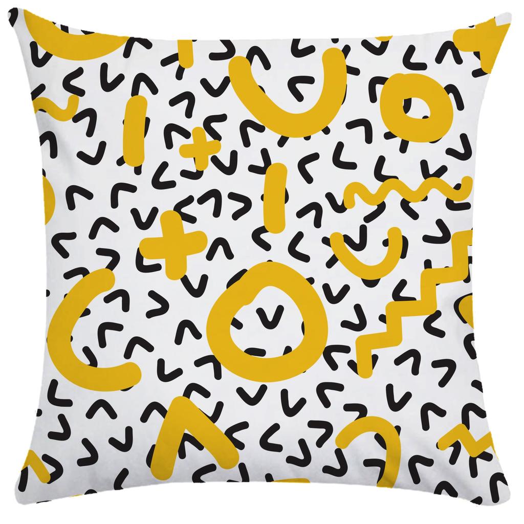 Unregelmäßiger Geometrischer Quadratischer Sofakissenbezug Schlafsaaldekoration Büro Wohnzimmer Zuhause Kissenbezug