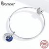 BAMOER 925 Ασημένιο Starry Sky Night Blue σμάλτο κρεμαστό κόσμημα γυναικείο αυθεντικό βραχιόλι
