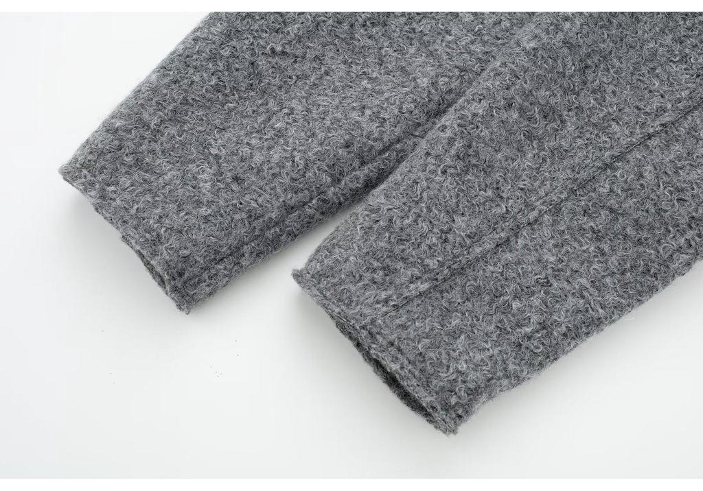 European Size Women's Autumn/Winter Tweed Lapel Jacket - Street Style Fashion