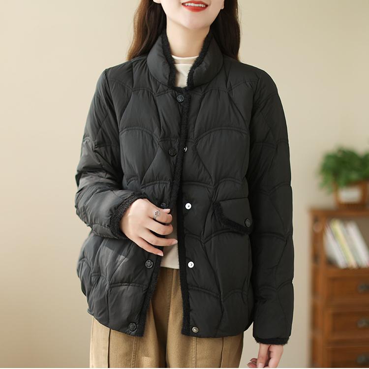 Short Down Jacket Winter Women's Clothing White Duck Down Coat