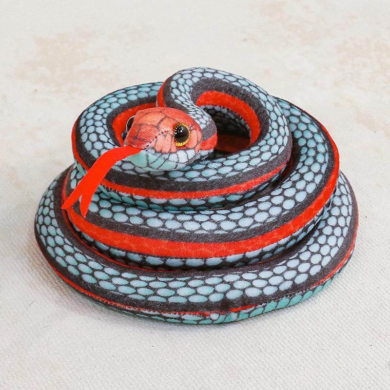 

Plush Funny Cartoon Big Snake Plush Toy New Model Simulated Animal Big Snake Doll 100cm (0.1Kg)