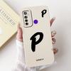 For Realme 5i RMX2030 6i RMX2040 Cover For Realme 6i Case Simple Fashion Letters A-Z Pattern Design Silicone Shockproof Bumper