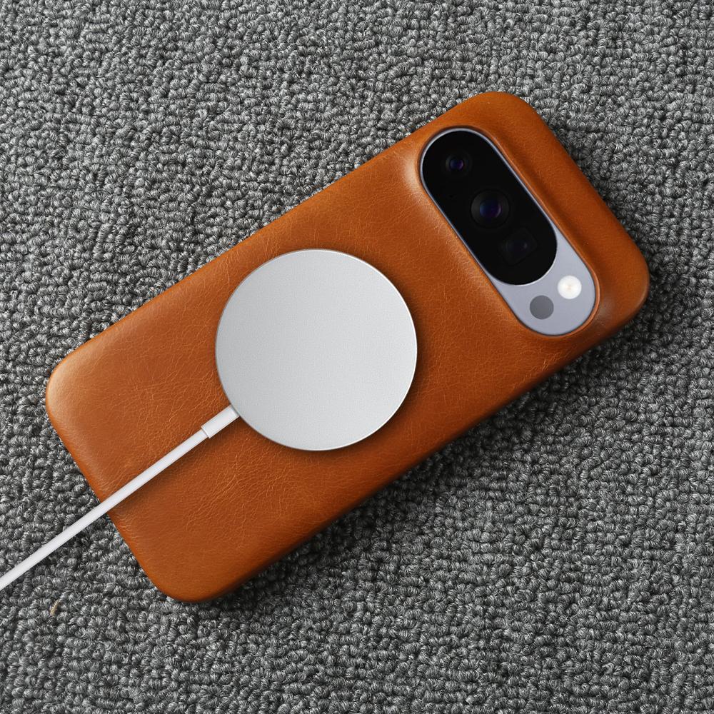 Pro Magsafe Originální kožené magnetické pouzdro pro Google Pixel 10 9 Pro XL 8 6A 7 Pro Vintag Oil Wax Business Kryt na telefon Zadní Coque