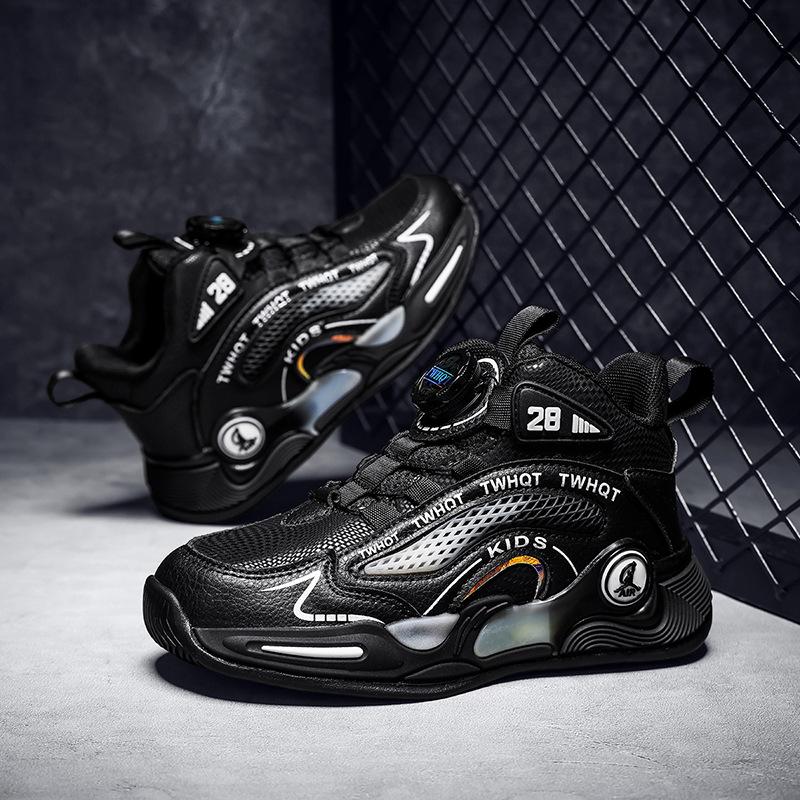 

Factory direct sales boys shoes 2025 new autumn and winter leather waterproof children s basketball shoes button student sports shoes 39 чёрный