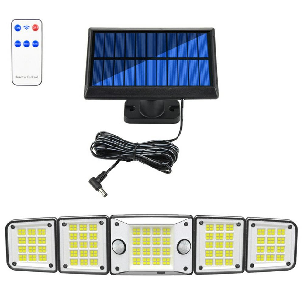 

TY10710 5 Heads Split Wall Light 280 LED Waterproof Motion Sensor Solar Lamp with Remote A