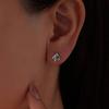 WOSTU Christmas Tree Earrings with Green Heart Zircon 925 Sterling Silver Stud Earring For Women Creative Xmas Jewelry Gift New