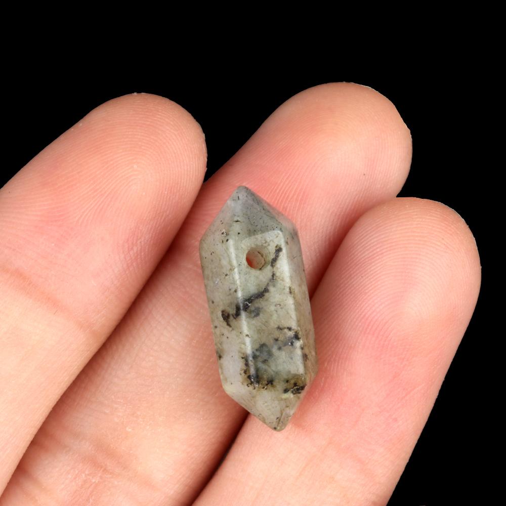 2Pcs Earrings Pendant Natural Stone Hexagonal Column Single-Hole Pendant For Jewelry Making DIY Earrings Necklace Accessory