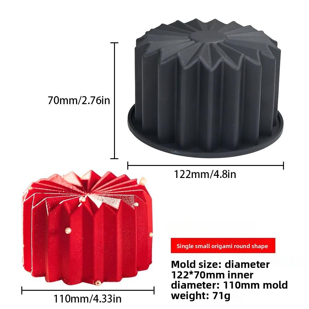 

3D Bento Cake Baking Silicone Mold Homemade Mousse Pie Dessert Jelly Baking Tray Kitchen Pastry Decoration Tool Accessories чорний