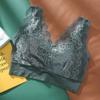 Sexy Lace Large Size Back Underwear for Women Without Steel Ring Gathered Anti-sagging Vest Bra Thin Breathable Simple Natural Bra