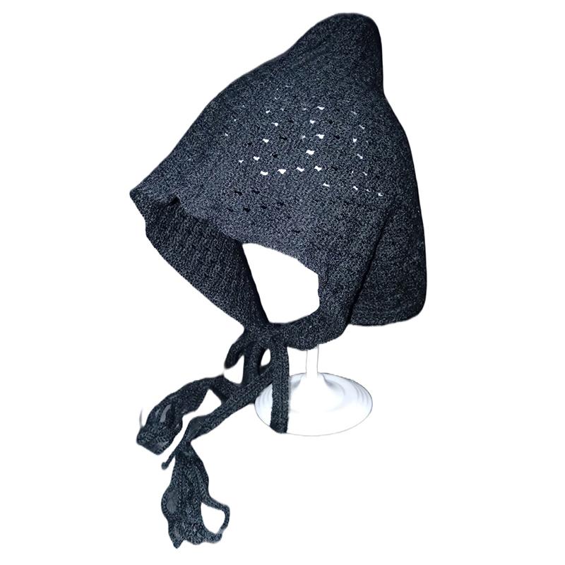 Boho Thin Hollow Handmade Crochet Hats For Women Girls Spring Summer Travel Versatile Beanies Cap Sweet Casual Turban Mesh Hat