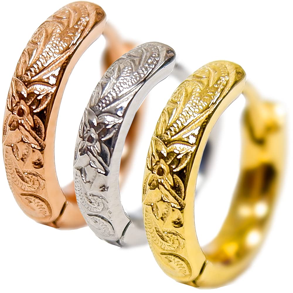 

Гавайські сережки-кільця для жінок та чоловіків з жовтого золота [На одне вухо],