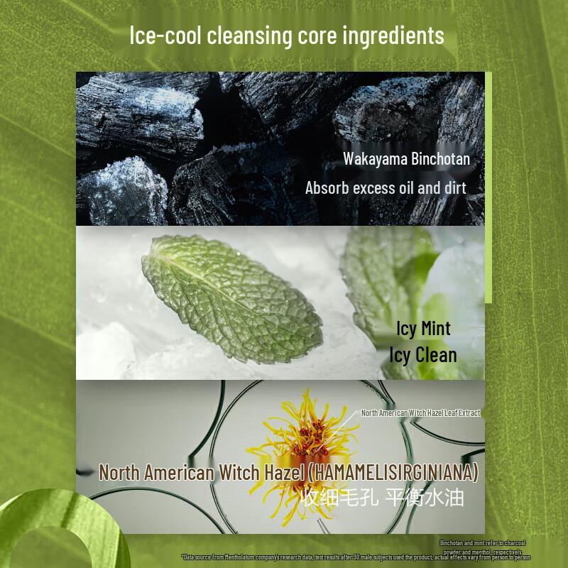 Mentholatum Herren Ice Cool Charcoal Gesichtsreiniger