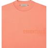 Fear of God Essentials Fw22 Ss Tee Coral Logo Flocked Crew Neck Pullover Short Sleeve American Heavyweight T-Shirt Unisex Coral Red FOG-FW22-084