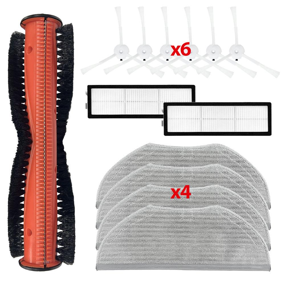 Mopptuch Lappen Seitenbürste HEPA Filter Ersatz Für Xiaomi Roboterstaubsauger S10T STFCR01SZ Verwicklungsschutz Kehren und Wischen