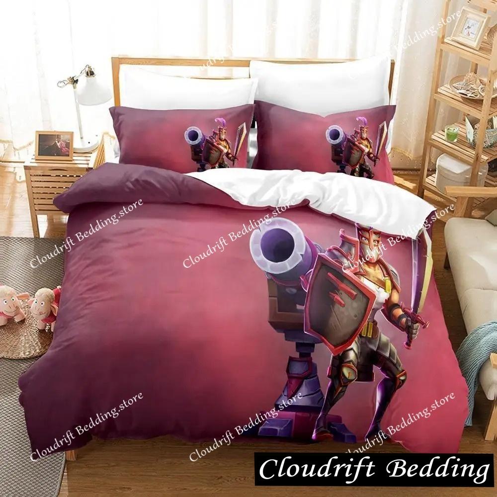 New 3d Printed Game Dungeon Defenders Bedding Set Cartoon Anime three-piece Set Adult Kid Bedroom Duvet Cover Sets Home Textiles