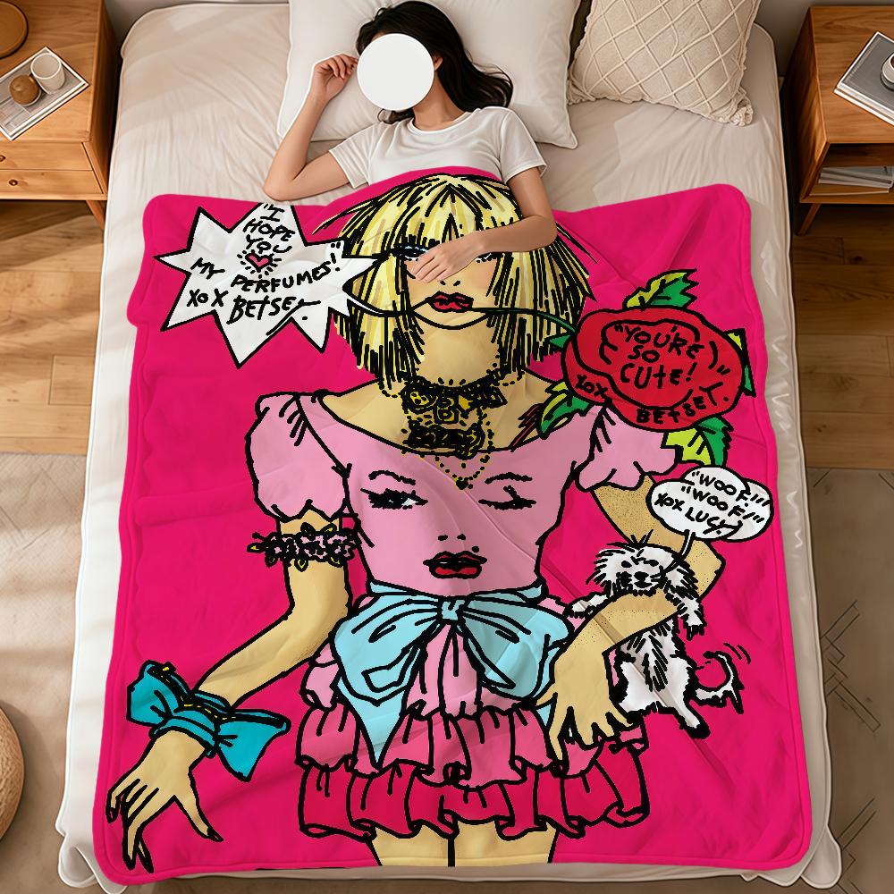 Flower Soft Warm Plush Blanket Dorm Sofa Living Room Pet b-b-betseyS-S Luxury Hogar Bed Gift J-J-JohnsonS-S Fashion Home Flannel
