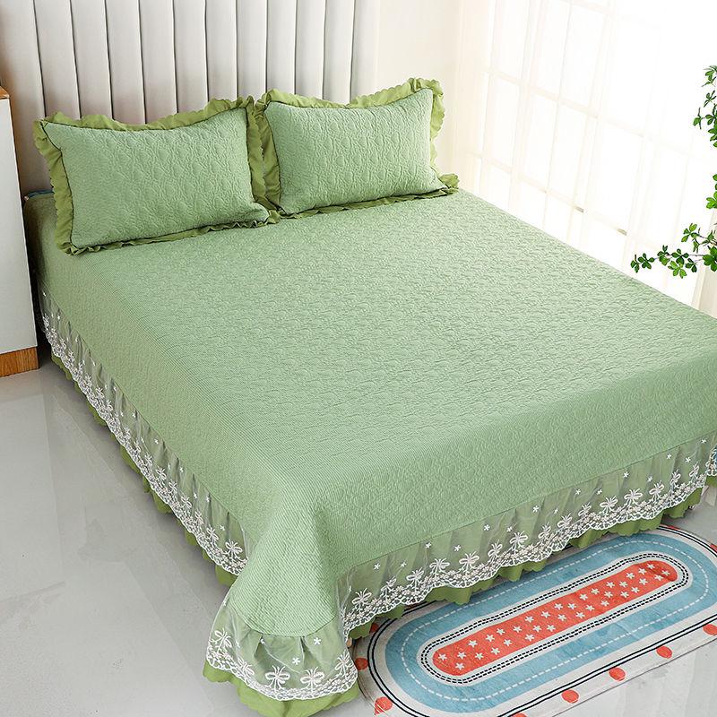 Bubble Cotton Lace Bed Cover Solid Color Anti Slip Princess Lace Thickened Lace Suitable for All Seasons