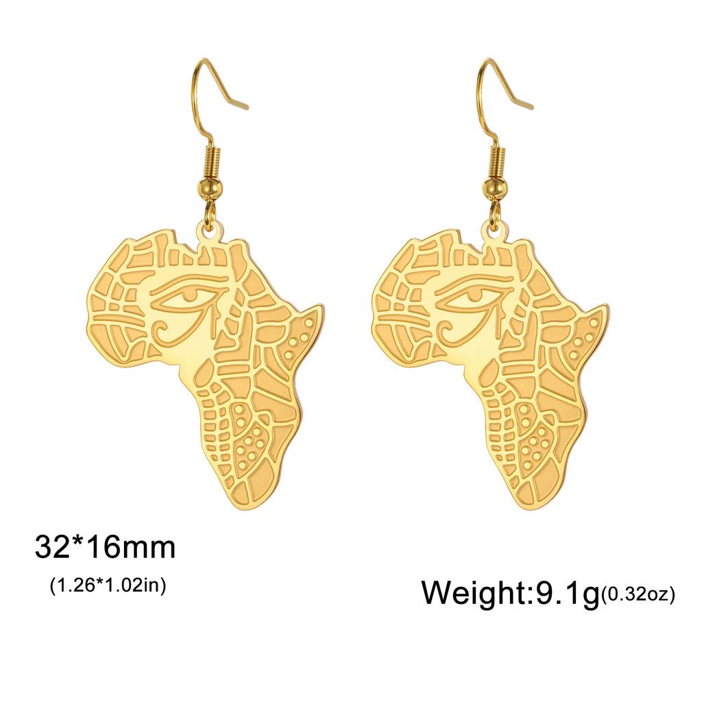 Lucktune Eye of Horus African Continent Earrings Stainless Steel Women's Earrings Egyptian Amulets Protect Jewelry Party Gifts