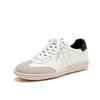 Mode BEAUTODAY Lässige Wildleder-Sneakers Damen Gemischte Farben Leder Ballerinas Schnürverschluss Damen Bequeme Schuhe Handgefertigt 29860