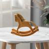 Hand Carved Rocking Horse Ornaments Handmade Wooden Horse Figurine Rocking Horse Statue  Office