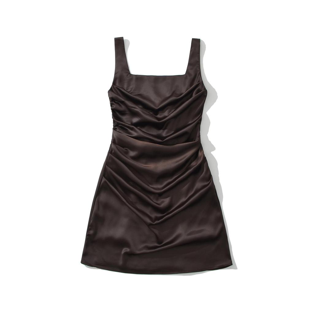 Slim Fit Pleated Spaghetti Strap Dress - Chic Spring/Summer Style