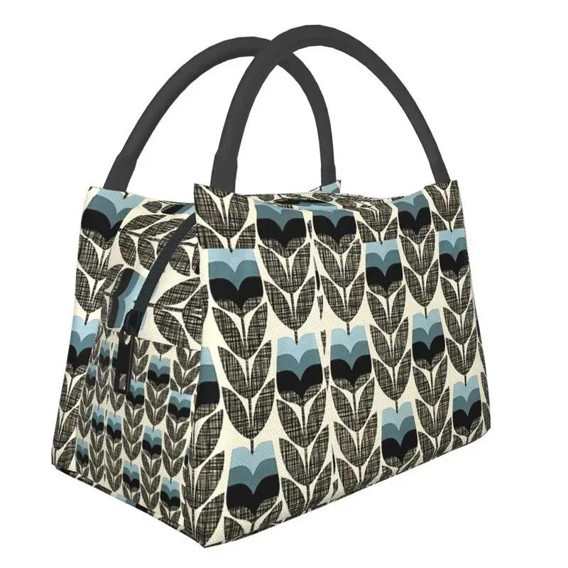 Orla Kiely Cat Insulated Lunch Tote Bag for Women Scandinavian Portable Cooler Thermal Food Lunch Box Office