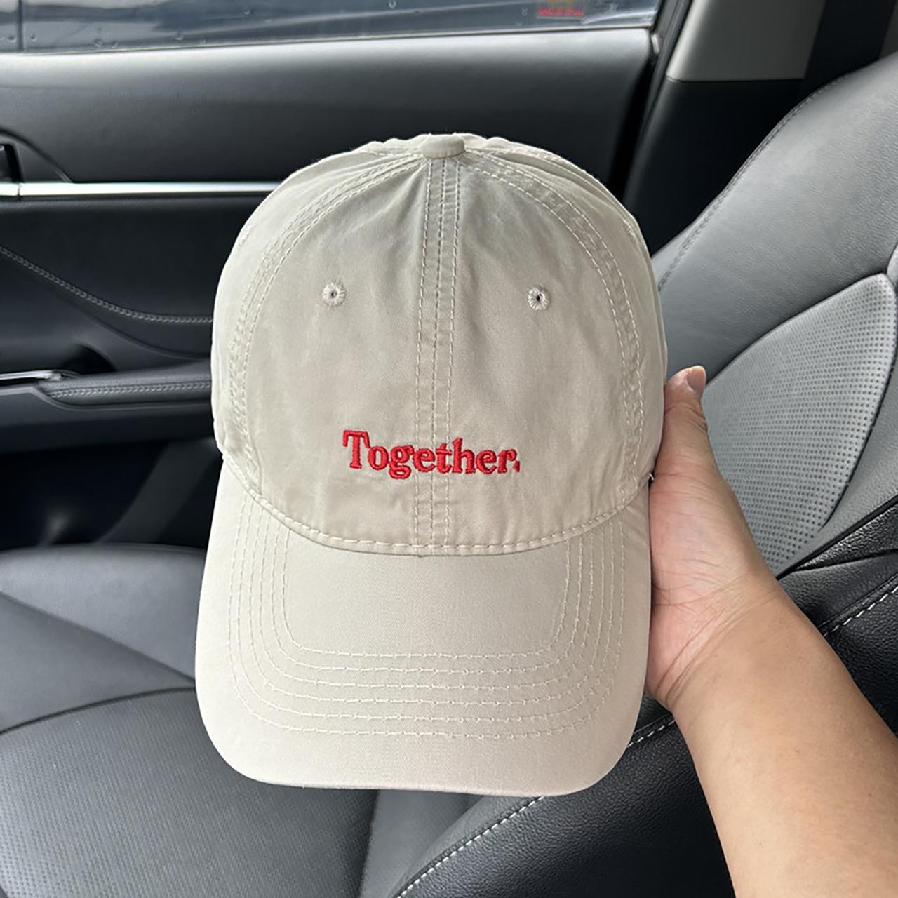

Solid Color Unisex Baseball Hat Letter Embroidery Cotton Duck Tongue Cap Women Men Outdoor Adjustable Sun Protection Hat Adjustable бежевый