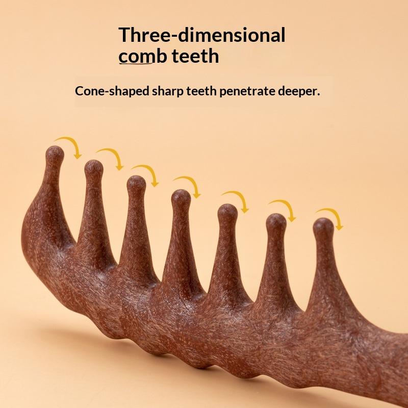 1Pcs Plastic Imitation Wood Hair Combs Massager Long Wide Tooth Detangle Comb Hair Care Household Gift