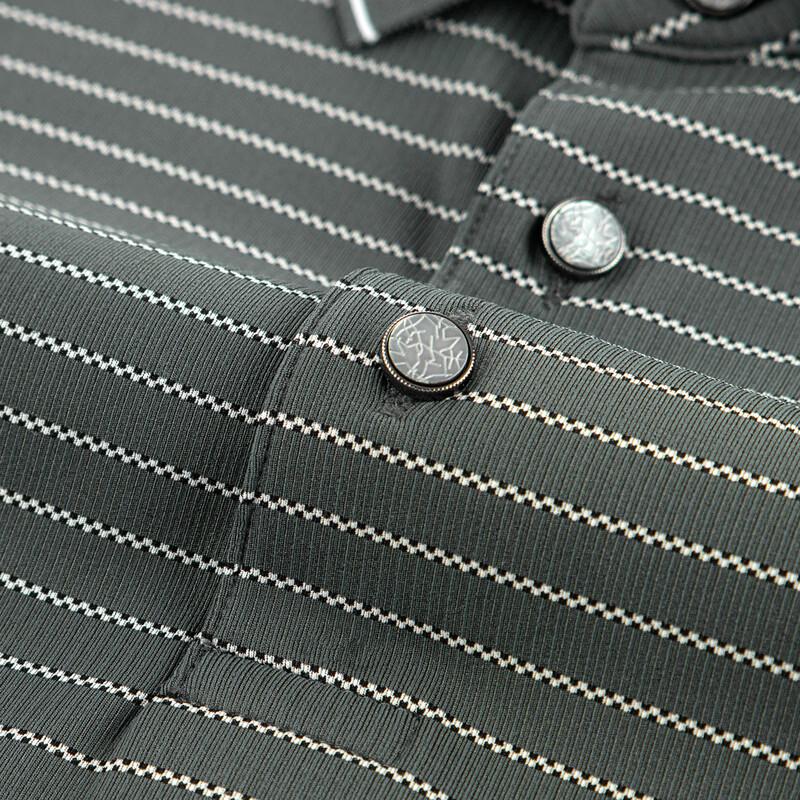 SEVEN Striped Cool-Feel Sun Protection Short Sleeve Polo Shirt