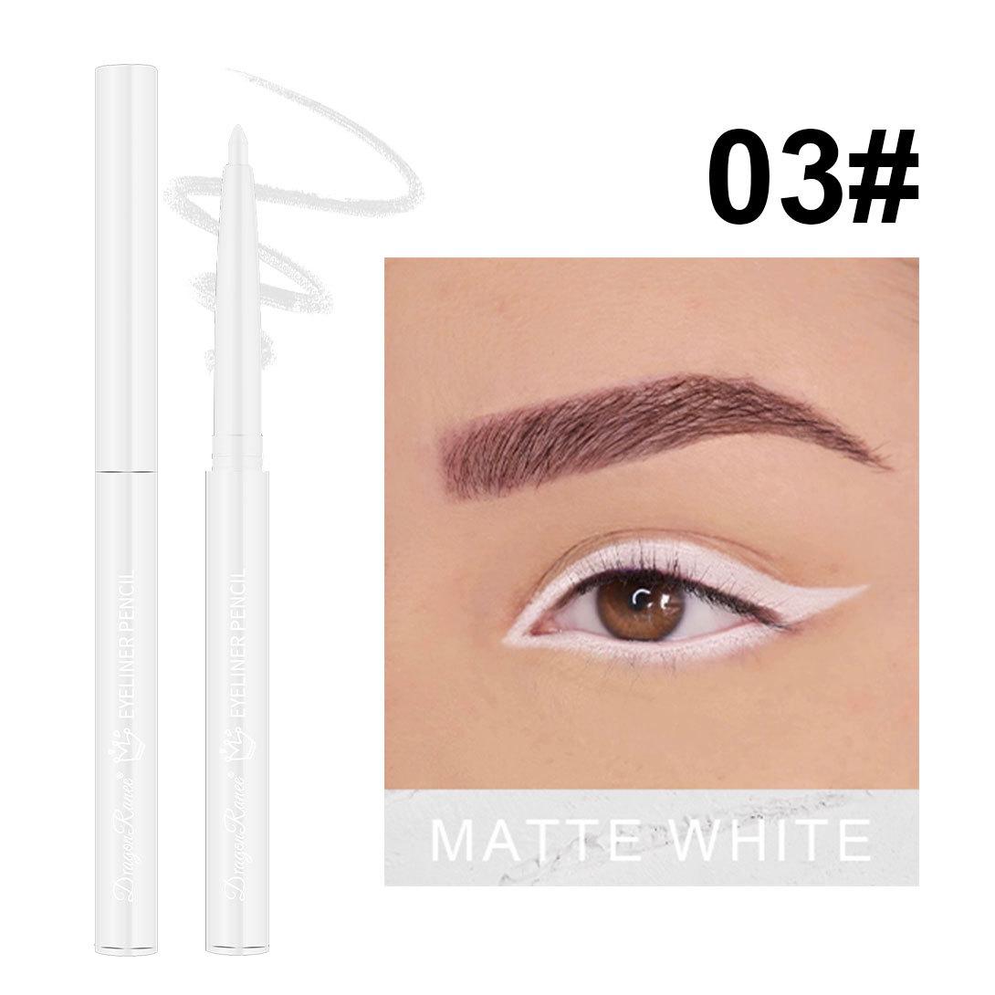12 Mat Glanzende Gel Oogpotlood Waterdicht Vlekbestendig Glad Mat Wit Oogpotlood Langdurige Ooglijner Make-up 0.22g