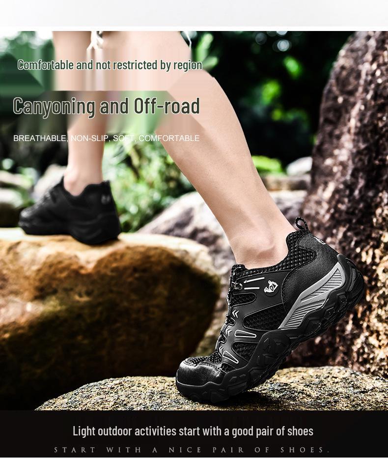 Men's Ultra-Light Mesh Breathable Hiking Shoes - Plus Size, All Seasons.