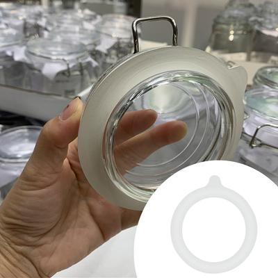 1 x Silikon-Ersatzdichtung, luftdichte Gummidichtungsringe, auslaufsichere Konservendichtungen für Vorratsbehälter mit Clipverschluss aus Glas