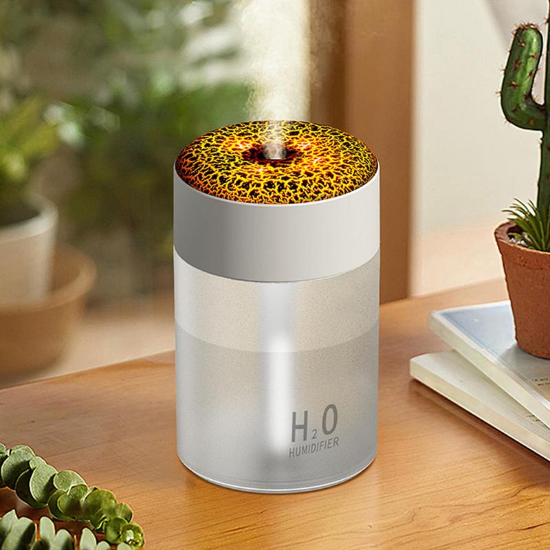Car Diffuser Humidifier 250ML USB Cool Mist Portable Diffuser Stylish Crack Design Super Quiet Humidifier With Multicolor LED