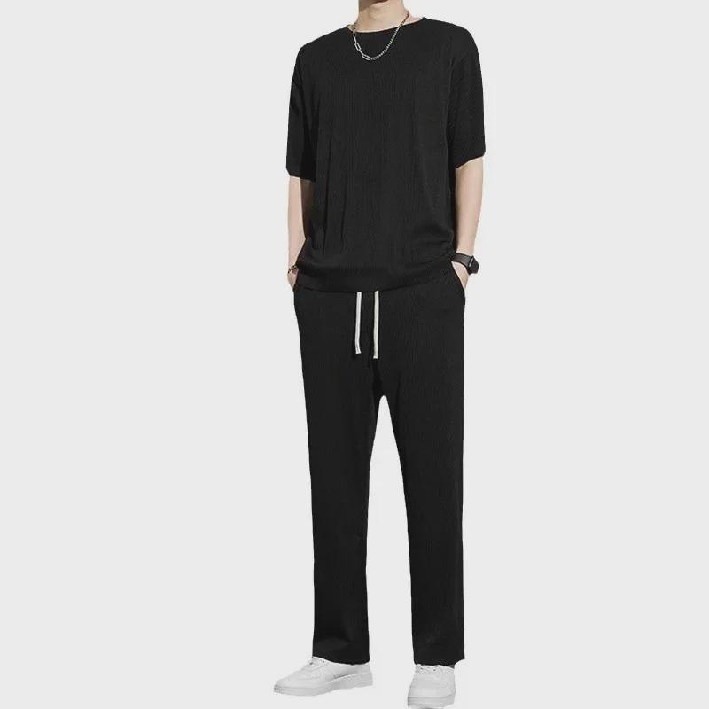Pantaloni Sportivi Estivi in Seta di Ghiaccio da Uomo 2024: Abbigliamento Casual Trendy, Leggero, Traspirante e dalla Vestibilità Ampia