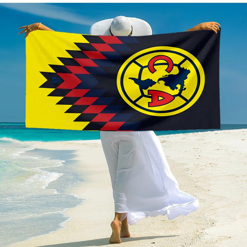 Club América Fashion Beach Towel: Ideal for Summer Adventures, Soft, Absorbent and Quick Drying, Suitable for Swimming and Bathing