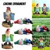 Statue Gnome Garden Naughty Ornaments Funny Home Miniature Statue Dwarfs Resin