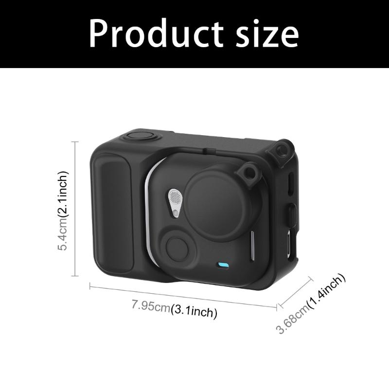 Slip Resistant Silicone Protective Shell Sleeve For Small Action Device against Scratch Lightweight Cover With Lens Cap