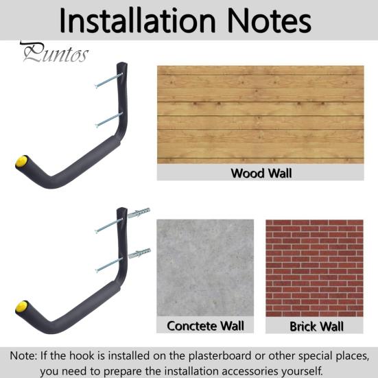 1/2/4 Stuks Heavy Duty Garagehaak 100 lbs Wandmontage Metalen Gereedschapshanger Kajaks Fiets Ladder Tuin Elektrisch Gereedschap Organizer Hangend Opbergrek