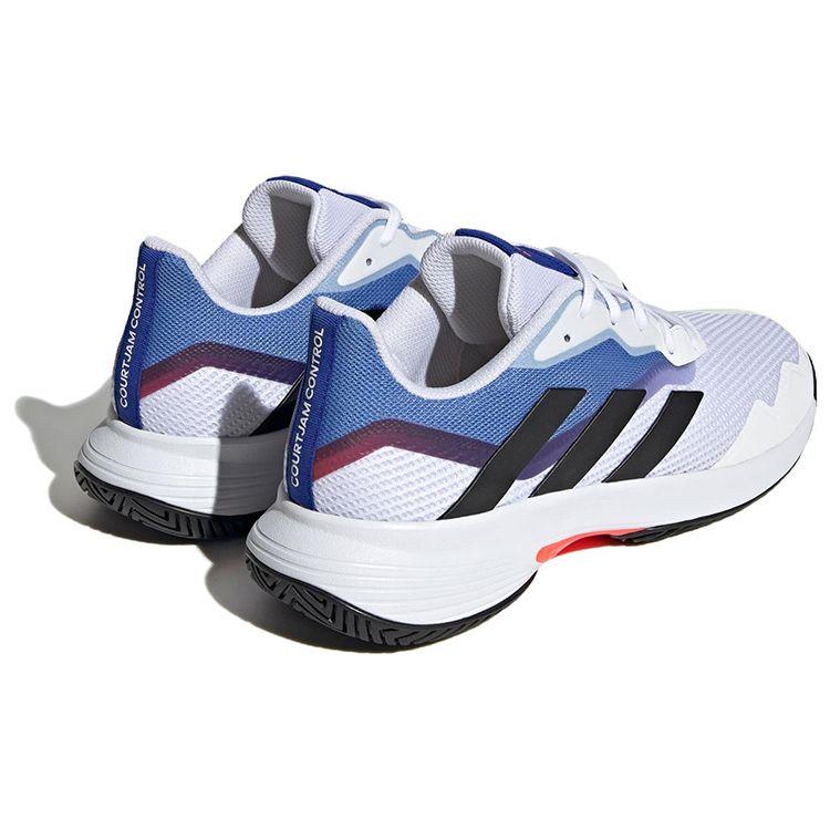 Adidas Courtjam Control Tennis Shoes Men Sneakers White Black Blue HQ8468