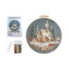 DIY Christmas Snow House Embroidery Kit Christmas Theme Pattern Embroidery Kit Winter Holiday Decoration Crafting Accessories