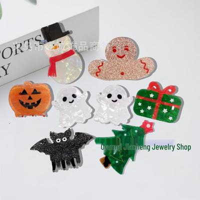Grenzüberschreitende Halloween/Weihnachts-Fledermaus-, Gespenst-, Schneemann- und Hai-Kopfschmuck-Haarspangen.