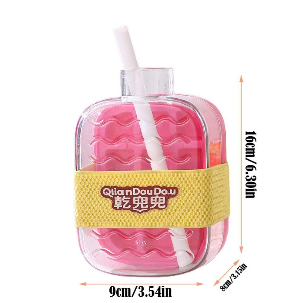 Praktisk Vatteninjektion Isbricka Form Livsmedelskvalitet Silikon Trycktyp 2i1 Iskub Sugrörskoppar 500ml Iskubsflaska Utomhus