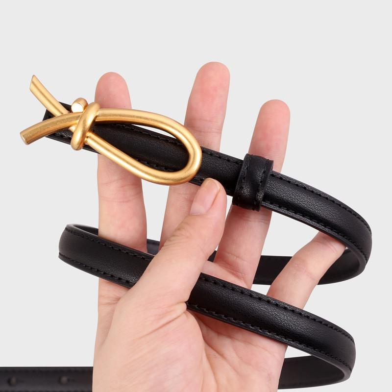 Leather Belt For Women With Alloy Buckle And Punk Style For Casual Wear
