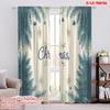 2pcs,2D Plane Printing Print Curtains Christmas Tree Ornaments Festive Woodland (3) Versatile Fabric (without Rod) Versatile All