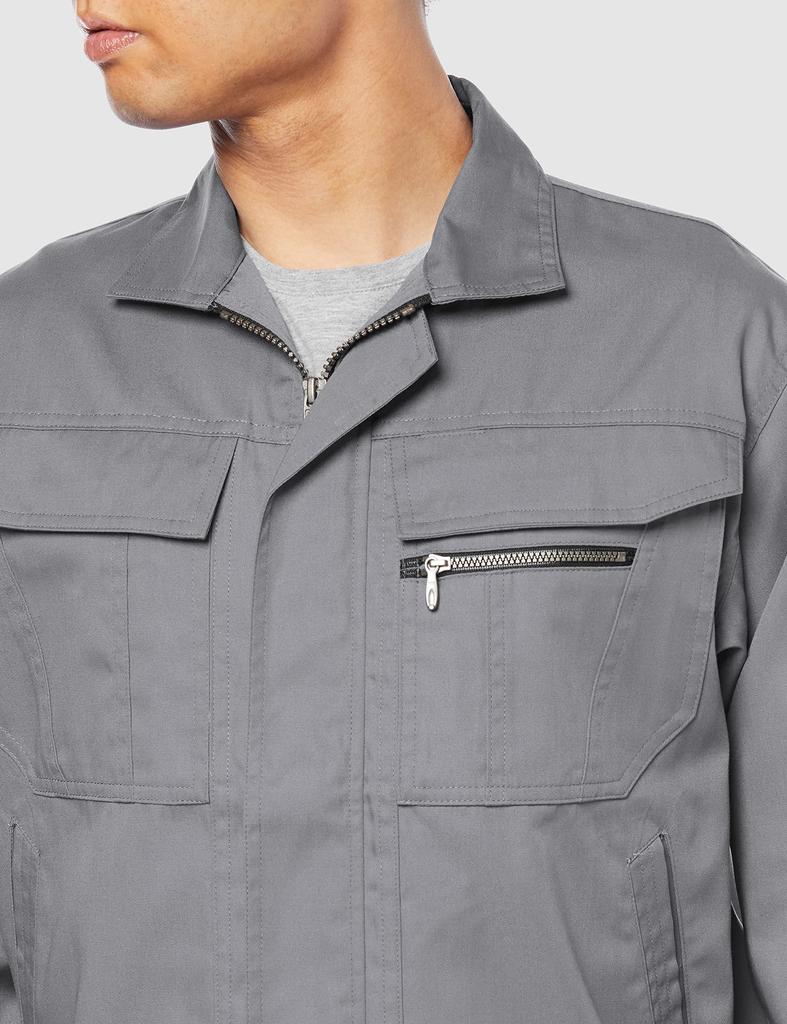 COCOS Nobuoka A-4451 Long Sleeve Blouson, Gray, Size 4L