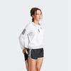 adidas Jaqueta com Capuz de Manga Comprida Listrada Colorblock Own The Run Feminina Agasalho Branco IK7445
