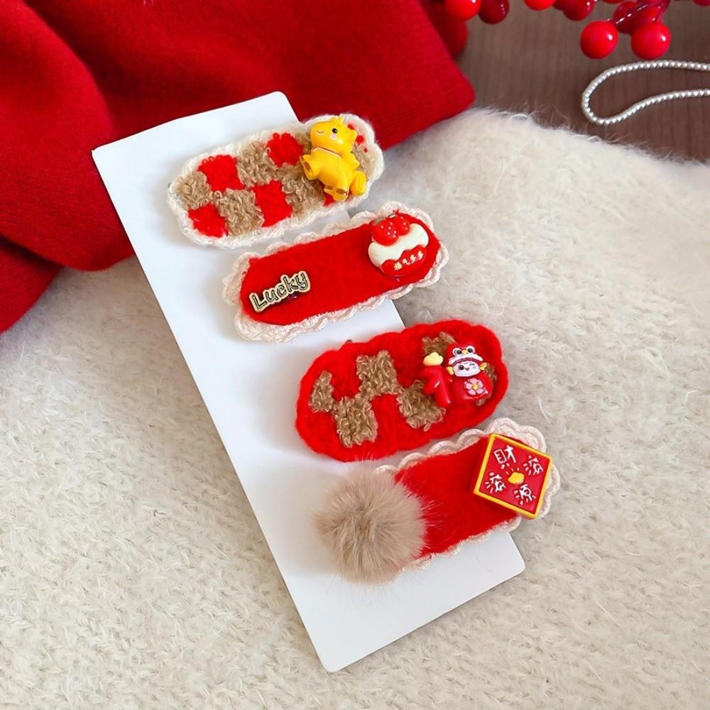 Hair Clip Chinese Yuanbao Horse Hairpin Hanfu New Year Red Hairpin  Horse New Year Gift